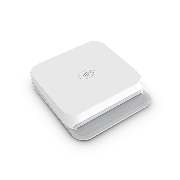 Top view of the Cinteli basic white card reader